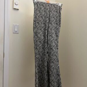 OAK + FORT Monochrome Patterned Wide Leg Pants